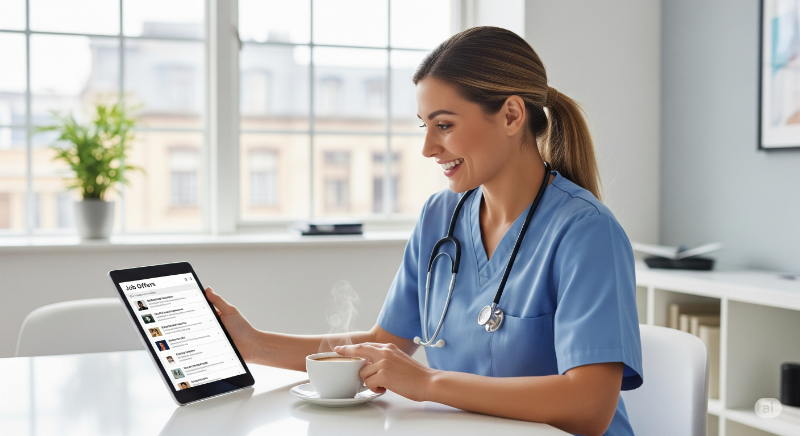 Pflegekraft findet Einsatz